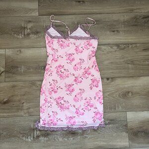 Wild Fable prink floral mini dress, size S